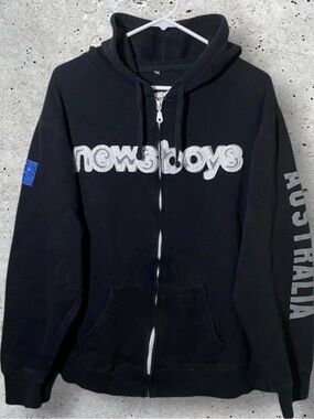 Y2K Newsboys Australian Christian Band Full Zip Patch Hoodie